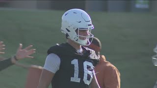 Arch Manning shows out at Texas Longhorns football camp, Sarkisian praises freshman from Alamo City