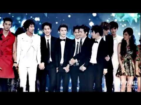 120512 Dream Concert Ending EXO-K with TVXQ(HoMin) fancam