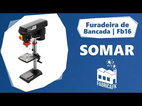 Furadeira de Bancada Com Motor 1/2Cv  5/8" FB16 Somar - 220V - Vídeo explicativo