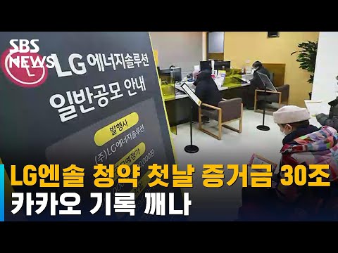 LG엔솔 청약 첫날 증거금만 30조…역대 최고 흥행 / SBS