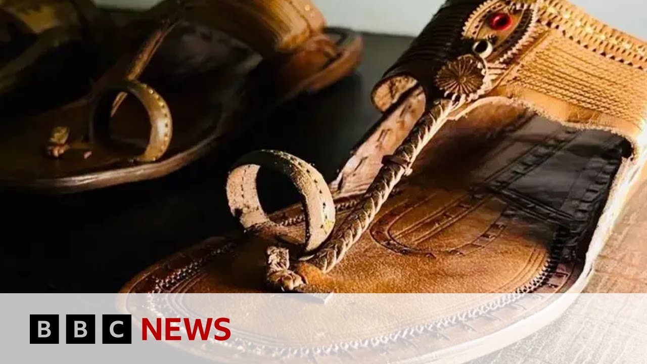 Prada acknowledges footwear design's Indian roots after backlash | BBC News