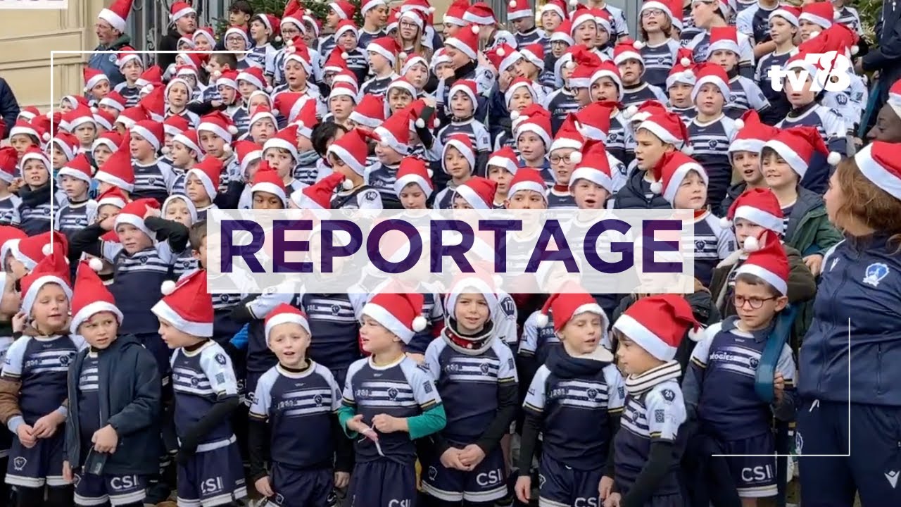 Versailles : les jeunes rugbymans de la ville défilent pour Noël