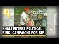 Watch: Wrestler Khali Enters Political Ring, Campaigns for BJP Candidate