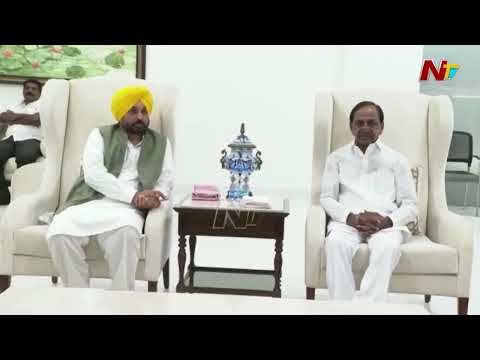 Exclusive visuals: Punjab CM Bhagwant Mann meets CM KCR at Pragathi Bhavan