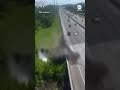 Semi truck crashes off highway into creek - ABC News