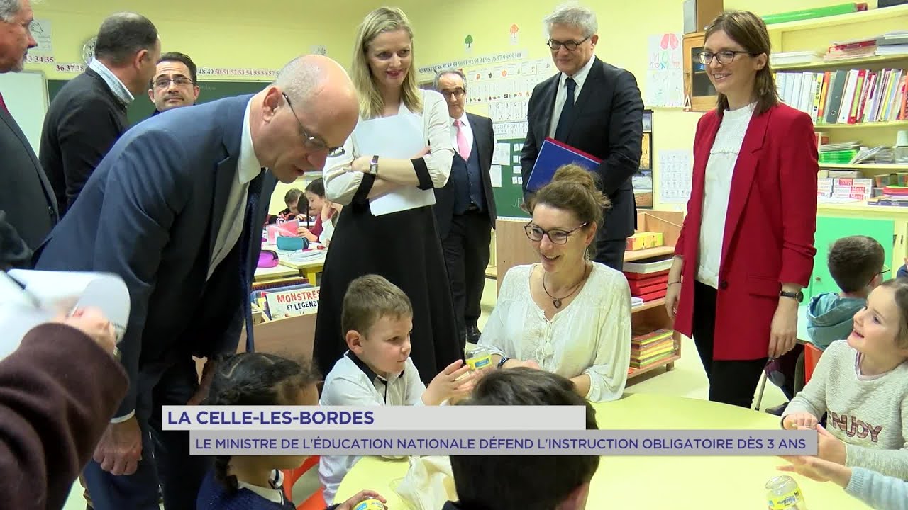 Yvelines | Jean-Michel Blanquer défend l’instruction obligatoire dès 3 ans à La Celle-les-Bordes