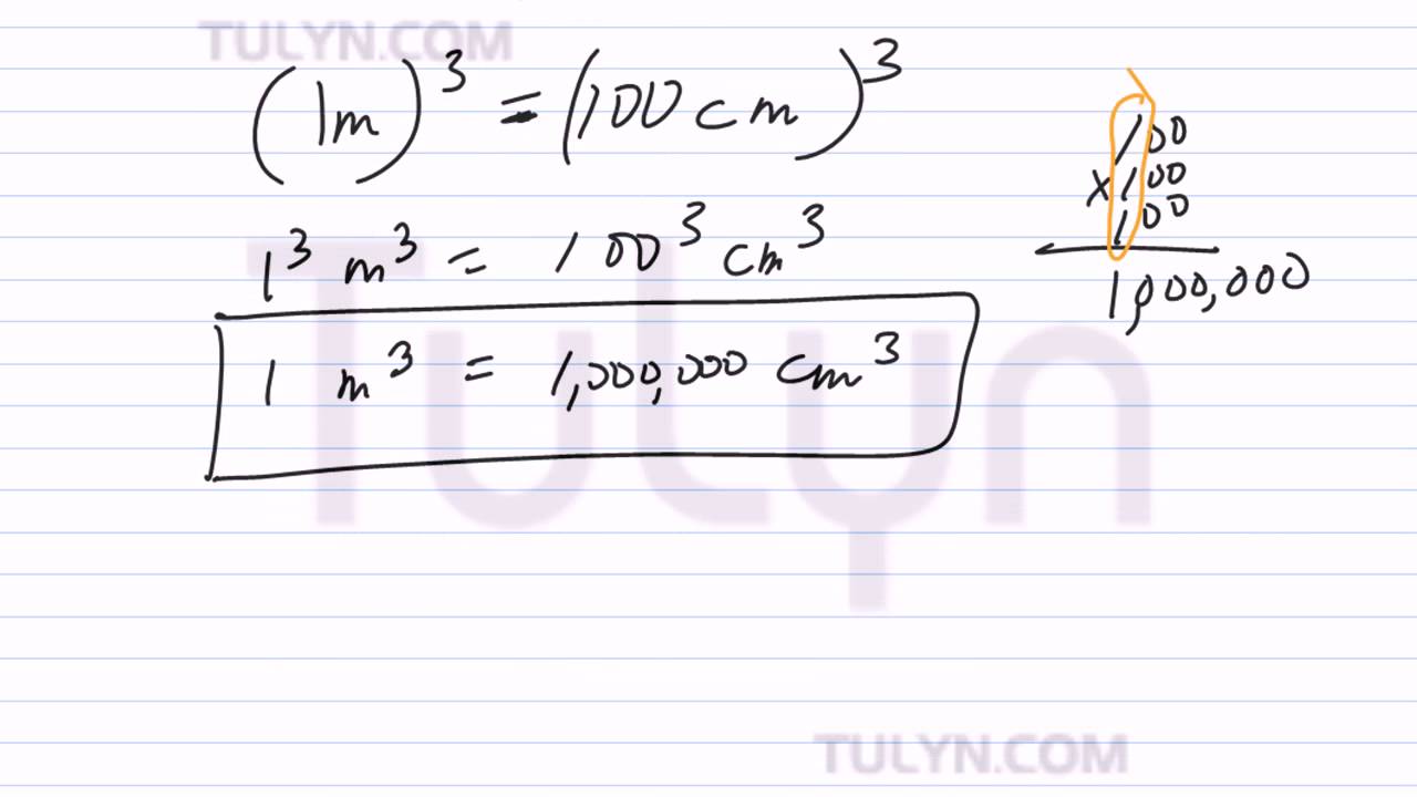 Conversion Of Metric Units Cubic Meters To Cubic Centimeters YouTube