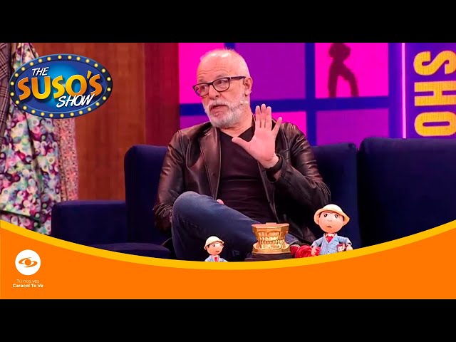 Alberto Plaza le enseña a tocar guitarra a Suso y a un invitado -The Suso's Show