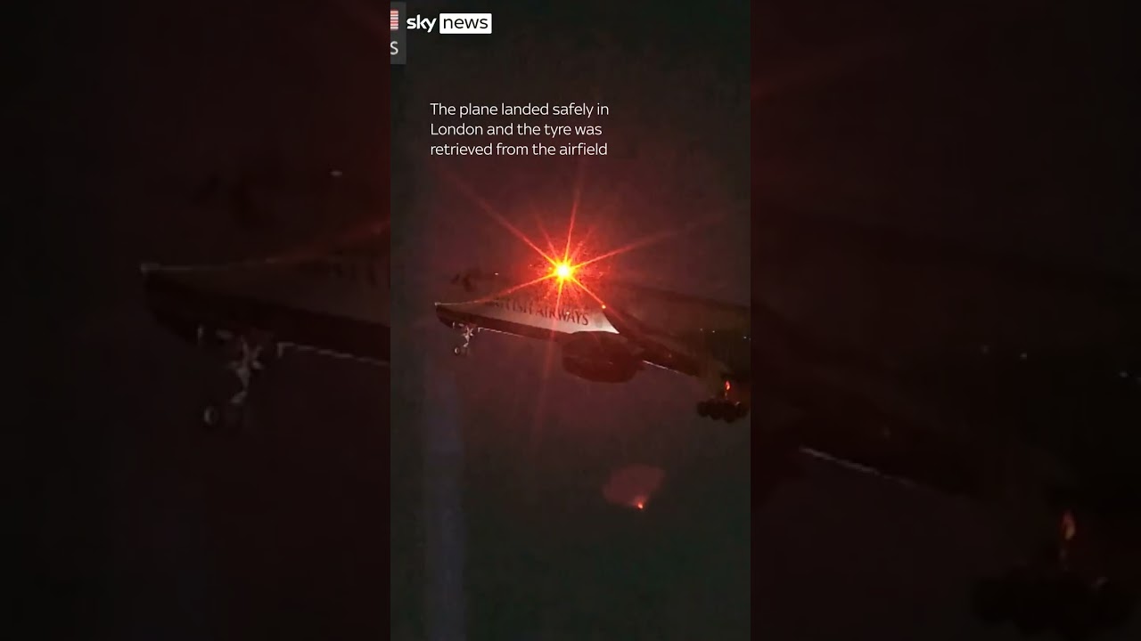 British Airways plane loses tyre during takeoff