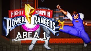 Area 1 - Ranger Azul Billy vs. Bones - Mighty Morphin Power Rangers (SNES)