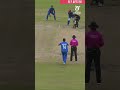 Naseer Khan Maroofkhil catches the non-striker Ewald Schreuder short 👀#U19WorldCup #Cricket