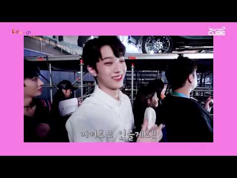(ENG SUB) Guanlin cheering for HyunA noona @ bts of MMA Awards