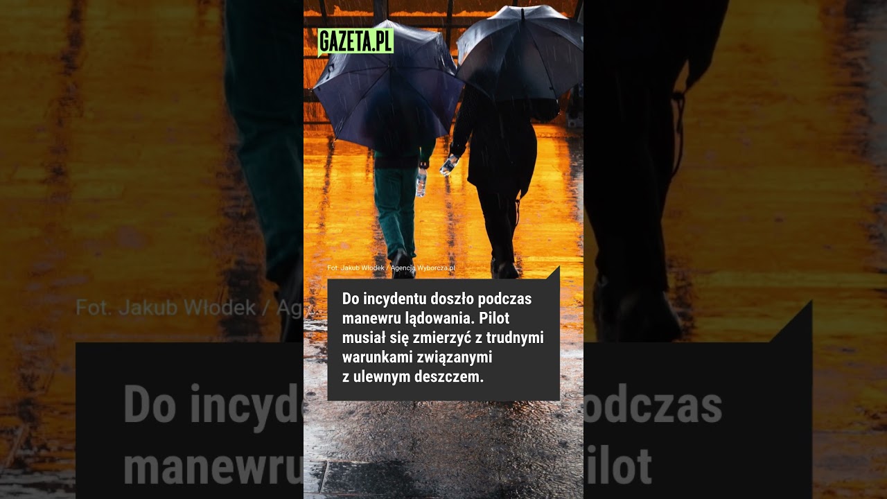 Balice. samolot wypadł z pasa #shorts