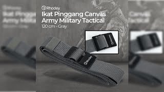 Pratinjau video produk Rhodey Tali Ikat Pinggang Canvas Army Military Tactical 120cm - 9816