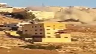 لحظة تفجير عمارة الارهابيين في نقب الدبور السلط / الاردن -