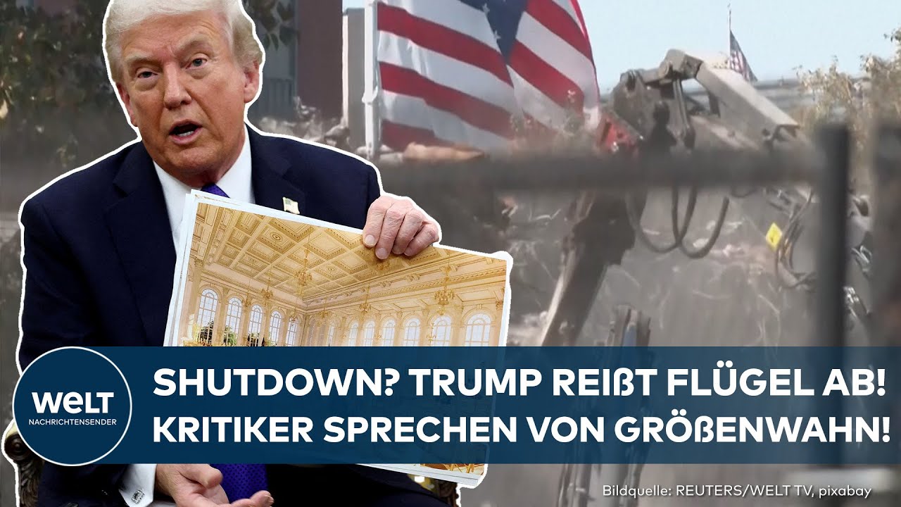 USA: Bagger zerstören Ostflügel vom White House! Trump im Goldrausch!