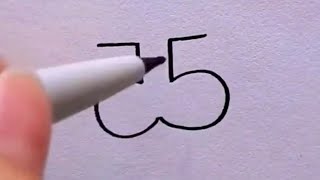 رسم سهل/طريقة الرسم بالأرقام/تعلم الرسم بسهولة/easy drawing ...