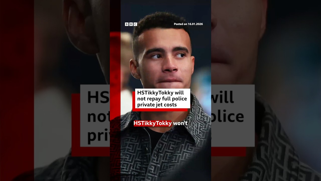 HSTikkyTokky will not repay full police private jet costs. HSTikkyTokky Crime UK BBCNews