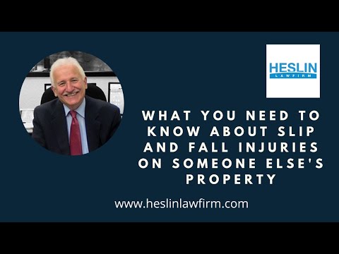 Philadelphia Auto Accident and Personal Injury Lawyer, Gary Heslin, explains how slip and fall cases work.

See our slip and fall practice area at: http://www.heslinlawfirm.com/practice_areas/philadelphia-pennsylvania-trip-slip-and-fall-accident-injury-lawyers.cfm

Visit our website :http://www.heslinlawfirm.com/

Like us on Facebook : https://www.facebook.com/HeslinLawFirm?ref=hl

Follow us on Twitter : @heslinlaw