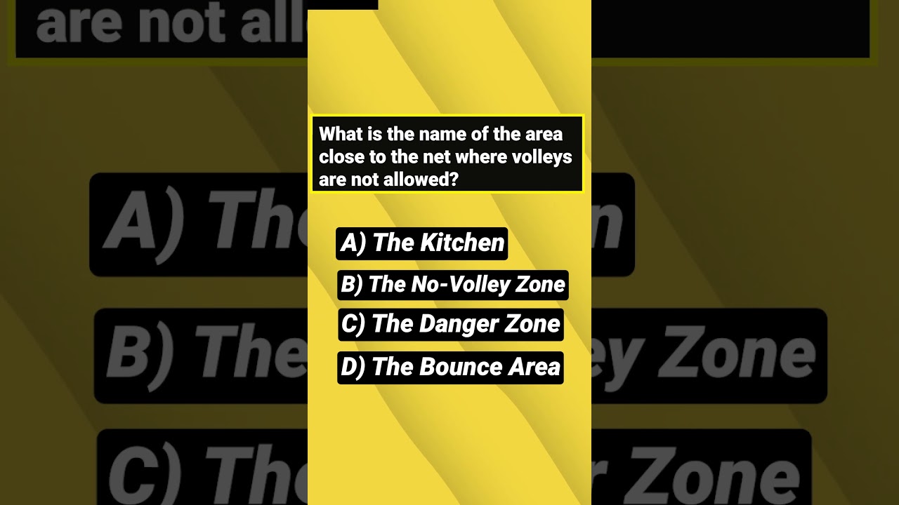 What is the name of the area close to the net where volleys are not allowed? | Pickleball Quiz