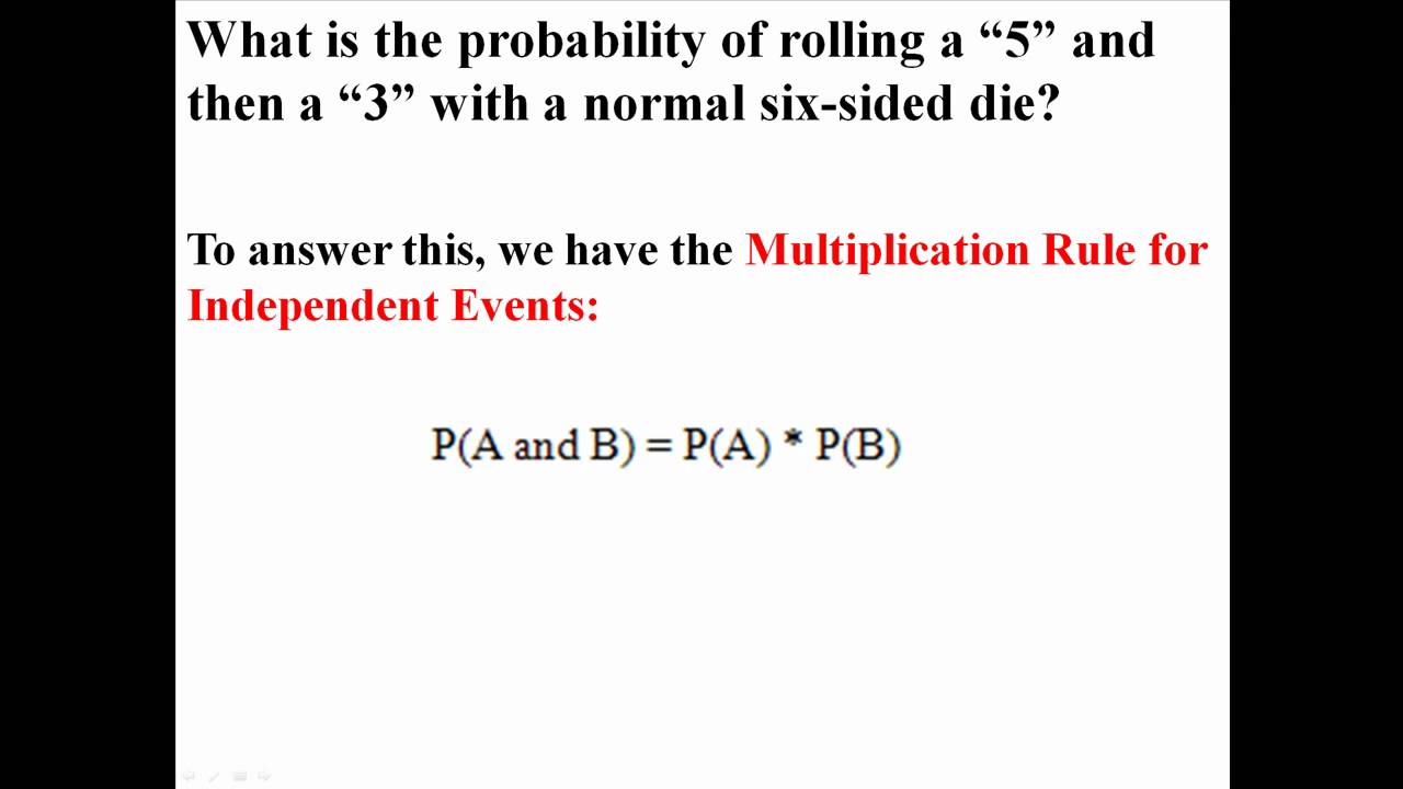  Multiplication Rule Probability and YouTube