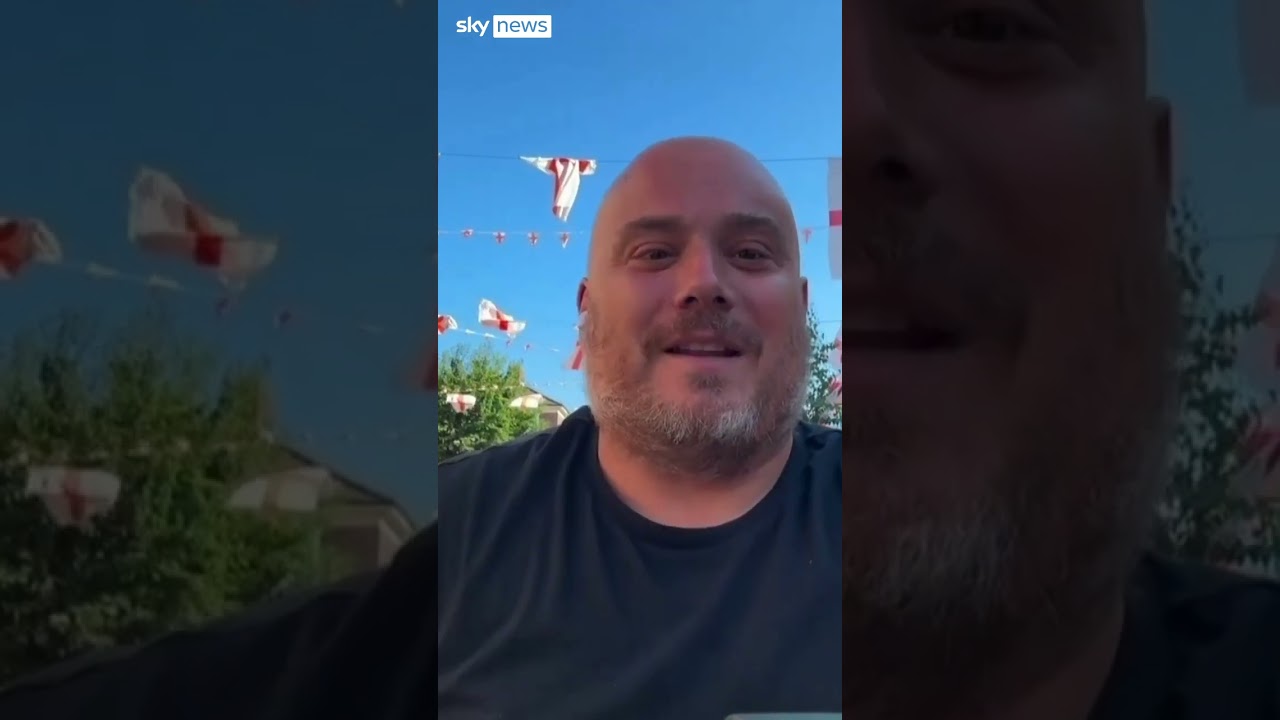 England super fan shows flag-filled estate