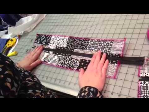 Part 1 Zipper panel for top of tote bag - YouTube