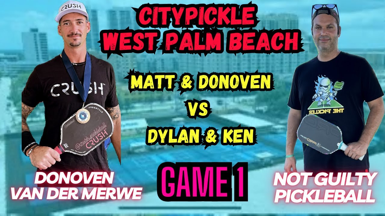 5.0 Mens Doubles Pickleball | Matt & Donoven vs Dylan & Ken | CityPickle West Palm | Game 1