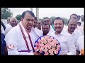 Ex Speaker Pocharam Srinivas Reddy Release Water from Nizam Sagar Project | Kamareddy | V6 News  - 00:35 min - News - Video