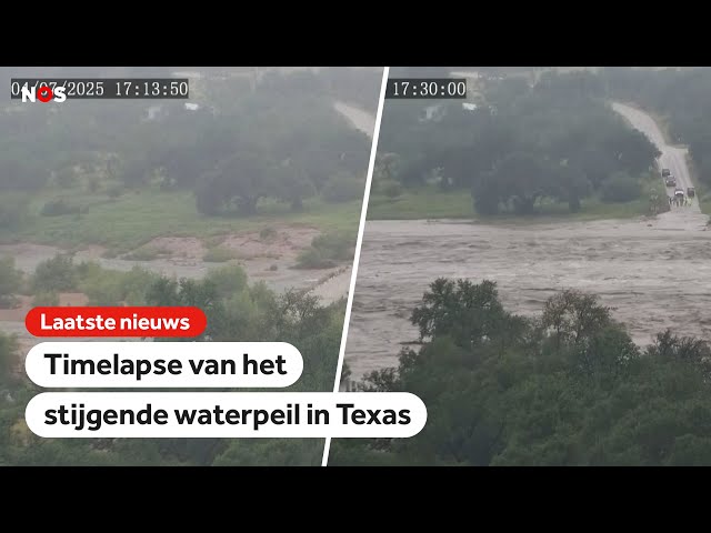 Dodental Texas naar 82, nieuwe video toont hoe snel water steeg
