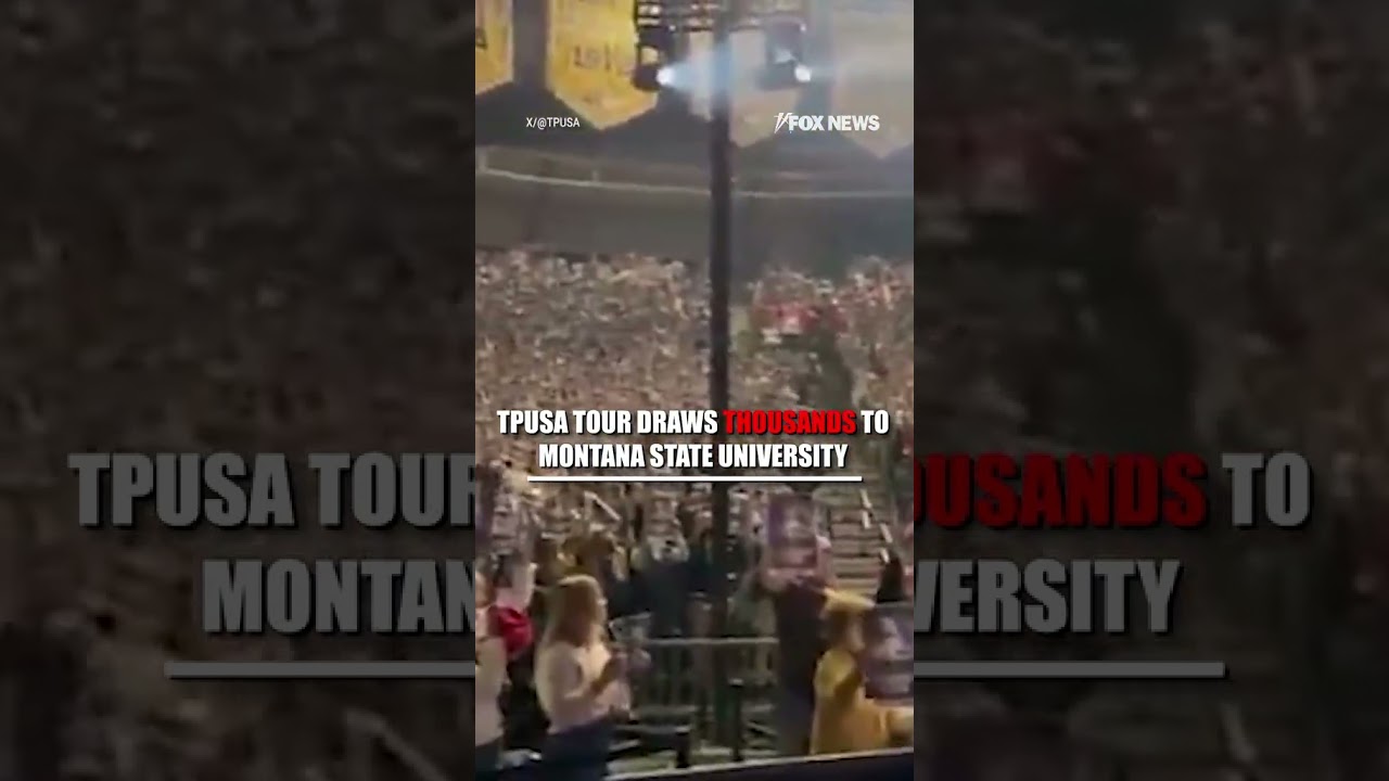 BIG TURNOUT: Thousands pack arena at Montana State University chanting 'Charlie!' #shorts #fox #news