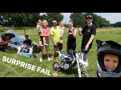 SURPRISING LUCKY FAMILY WITH BRAND NEW DIRT BIKE!!