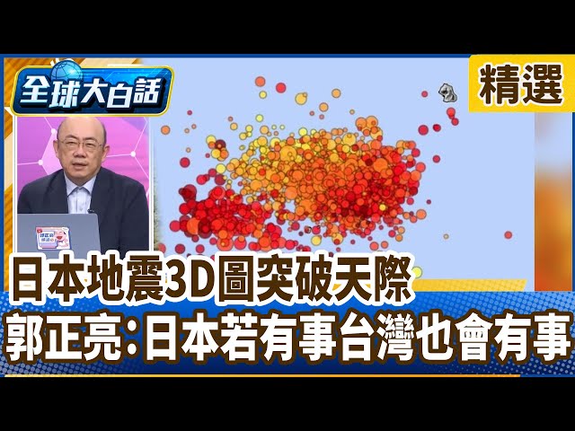 日本地震3D圖突破天際 郭正亮：日本若有事台灣也會有事【#全球大白話】分段精選｜#郭正亮 #日本 #地震 #天災