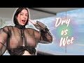 [4K] Dry vs Wet  TOP TRANSPARENT Black Blouse  Vladochka Try Ons
