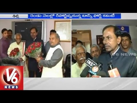 V6 : KCR meets union minister Narendra Singh Tomar,speaks to media V6 : KCR meets union minister Narendra Singh Tomar,speaks to media