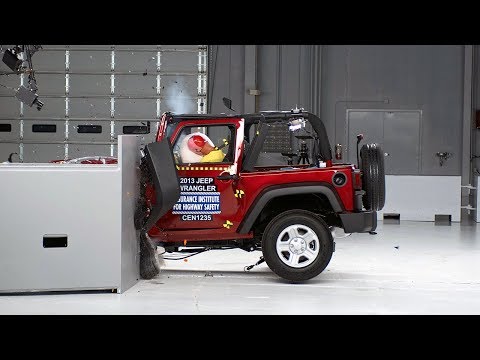 Видео краш-теста Jeep Wrangler 3 двери с 2006 года