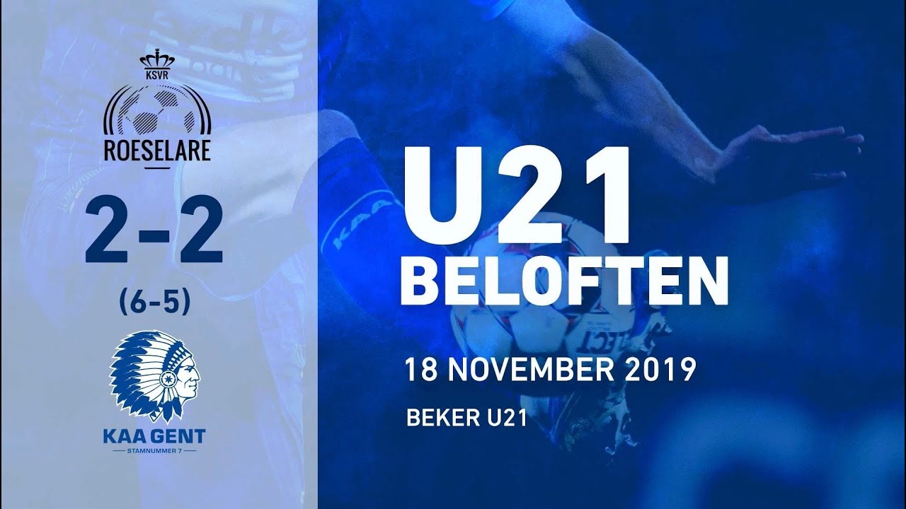 U21 Beker KSV Roeselare - KAA Gent: 2-2 (6-5)