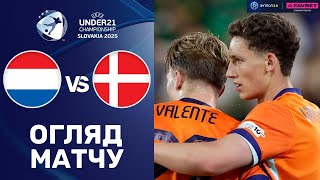 Нідерланди – Данія. Чемпіонат Європи 2025 (U-21), груповий етап / Огляд матчу