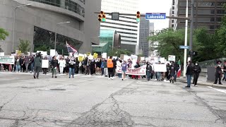 'No Kings' rally takes place in downtown Cleveland