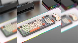 Pratinjau video produk XUNFOX Gaming Keyboard RGB LED USB Wired 94 Keys Top Knob with Mouse - K820