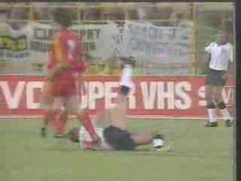 David Platt's finish ENGLAND vs BELGIUM ITALY 90 World cup