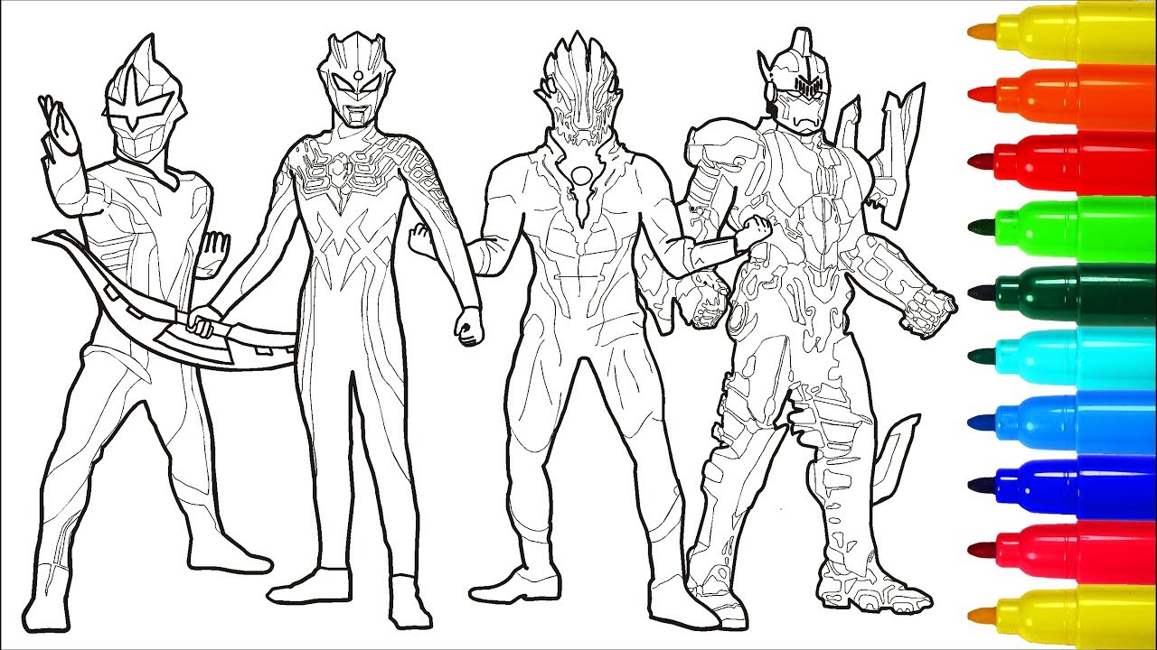 ultraman zero wiki ultra sever heroes dragon coloring pages colouring pages for kids by abcd surprise tv