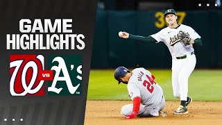 Nationals vs A's Game Highlights (4/12/24) | MLB Highlights