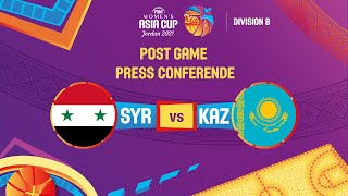 Кубок Азии среди женских команд 2021 - 1/4 финала: Послематчевая пресс-конференция - Сирия vs Казахстан