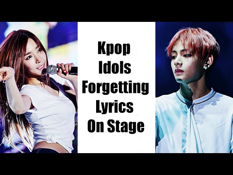 Kpop Idols Forgetting Lyrics On Stage