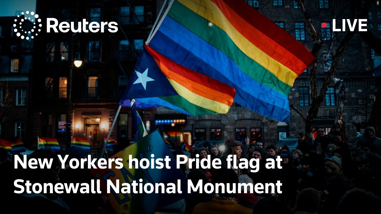 LIVE: New Yorkers hoist Pride flag at Stonewall National Monument