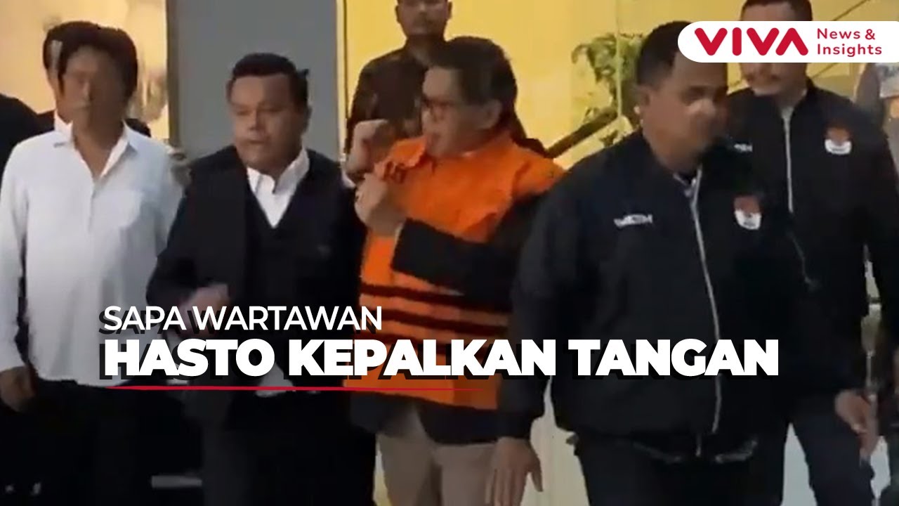DITAHAN! Momen Hasto Turun dari Tangga Berbaju Orange Tahanan