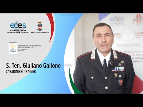 S. Col. Gallone from the Arma dei Carabinieri on the LEAD training in Nairobi 14 - 17 November