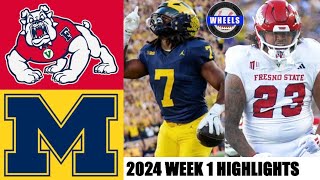 #9 Michigan vs Fresno State | Full Game Highlights | 2024 College Football Highlights