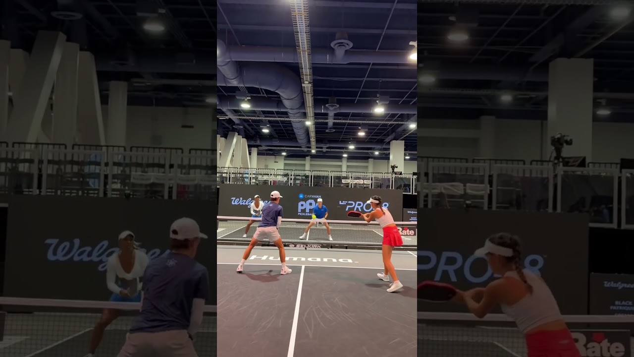 Junior Pickleball players take on the worlds best on Championship Court 🔥